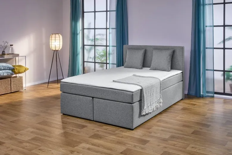 Boxspringbett Sevilla grau Liegefläche B/L: ca. 140x200 cm
