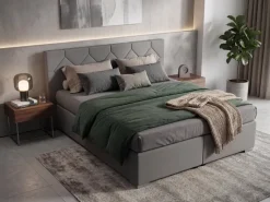 Boxspringbett Wien grau Liegefläche B/L: ca. 180x200 cm