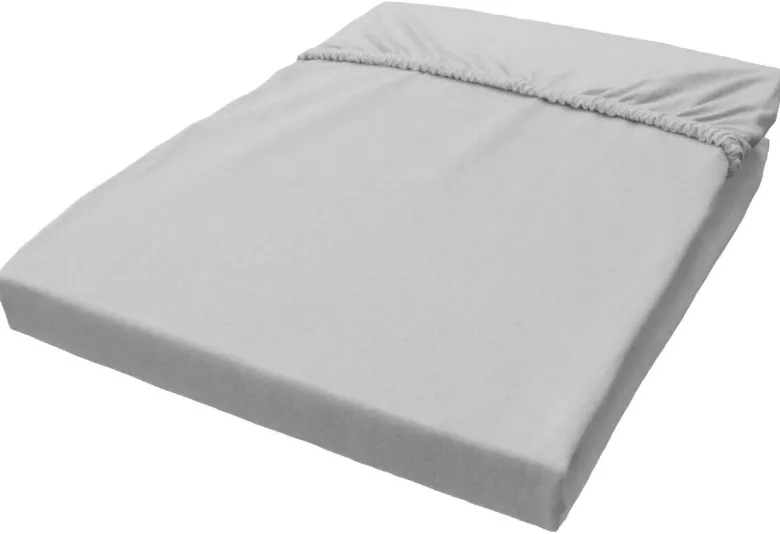 Boxspring Spannbetttuch silber Baumwolle B/L: ca. 180x200 cm