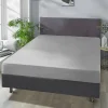 Boxspring Spannbetttuch silber Baumwolle B/L: ca. 100x200 cm