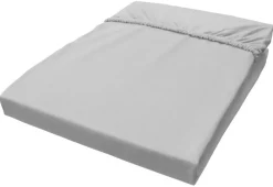 Boxspring Spannbetttuch silber Baumwolle B/L: ca. 100x200 cm