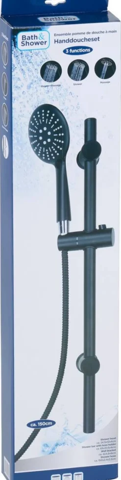 Brausegarnitur schwarz B/H/T: ca. 16x71x13 cm