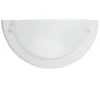 Brilliant Wandleuchte Miramar 90196/05 weiß Metall Glas B/H/T: ca. 28,5x14x7,8 cm E14 1 Brennstellen