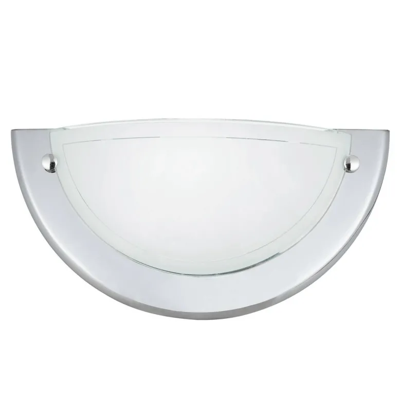 Brilliant Wandleuchte Miramar 90196/15 Chrom weiß Metall Glas B/H/T: ca. 28,5x14x7,8 cm E14 1 Brennstellen