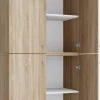 Büroschrank Lona Eiche Sonoma Nachbildung weiß B/H/T: ca. 70x223x39 cm