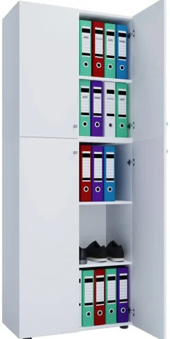 Büroschrank Lona XXL weiß B/H/T: ca. 70x183x39 cm
