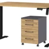 Büro-Sets 9748-582 Eiche Grand-Son Nachbildung schwarz Graphit B/H/T: ca. 177x119x80 cm
