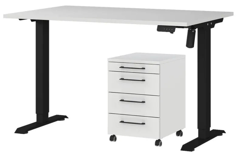 Büro-Sets 9748-581 Lichtgrau schwarz B/H/T: ca. 177x119x80 cm