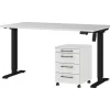 Büro-Sets 9749-581 Lichtgrau schwarz B/H/T: ca. 197x119x80 cm