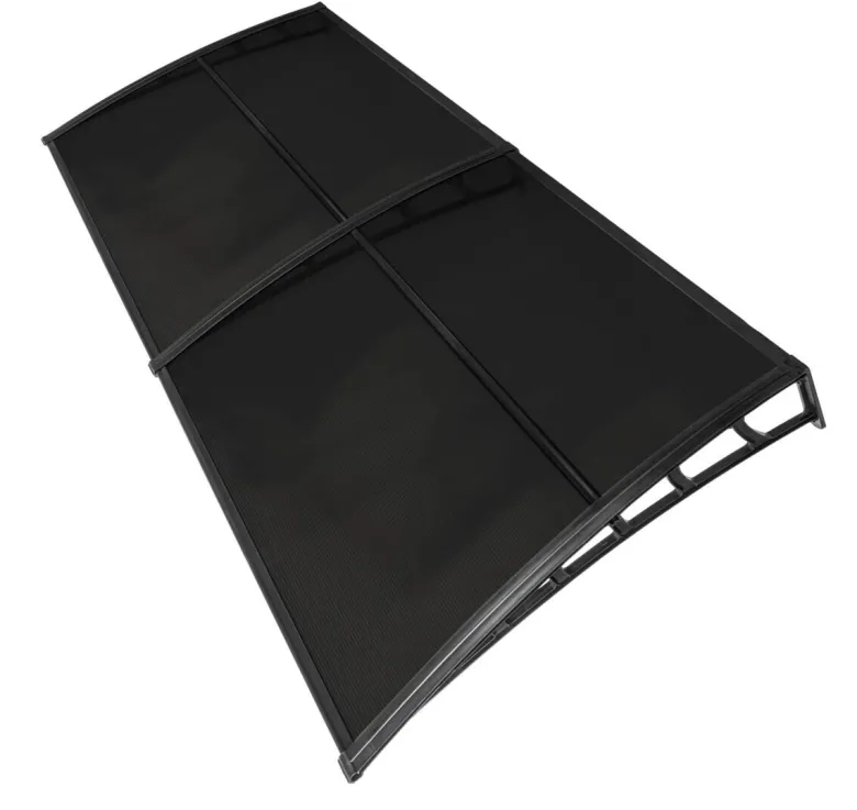 Brosplast Vordach schwarz B/H/L: ca. 240x23x105 cm