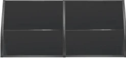 Brosplast Vordach schwarz B/H/L: ca. 240x23x105 cm