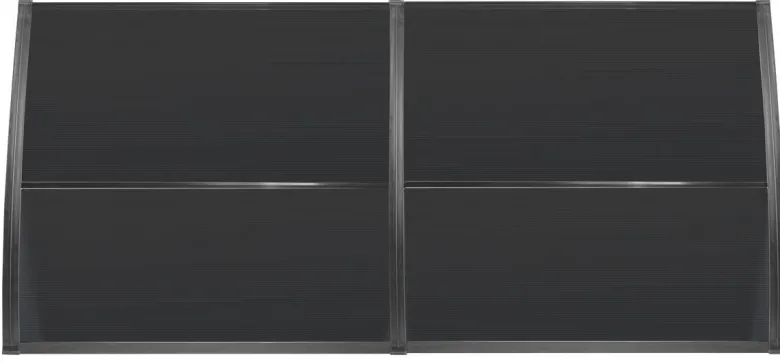 Brosplast Vordach schwarz B/H/L: ca. 240x23x105 cm