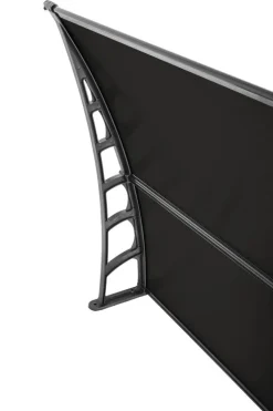 Brosplast Vordach schwarz B/H/L: ca. 240x23x105 cm