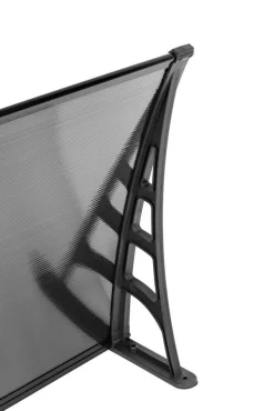Brosplast Vordach schwarz B/H/L: ca. 120x23x70 cm