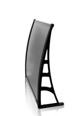 Brosplast Vordach schwarz B/H/L: ca. 120x23x70 cm