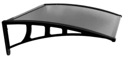 Brosplast Vordach schwarz B/H/L: ca. 120x23x70 cm