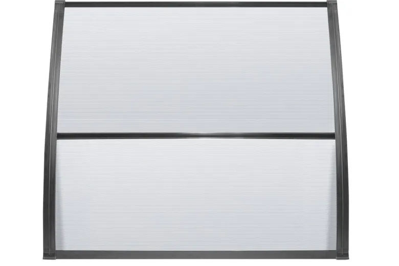 Brosplast Vordach transparent B/H/L: ca. 120x23x105 cm