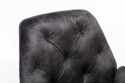 byLIVING Sessel SARINA 2er-Set anthrazit Vintage Samt Metall B/H/T: ca. 59,5x89x62 cm