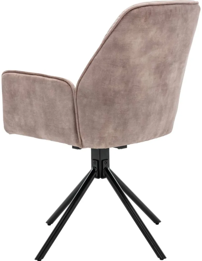 byLIVING Sessel SARINA 2er-Set beige Vintage Samt Metall B/H/T: ca. 59,5x89x62 cm