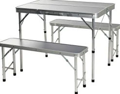 Camping Tischset dunkelgrau MDF B/H/L: ca. 93x11,5x33 cm
