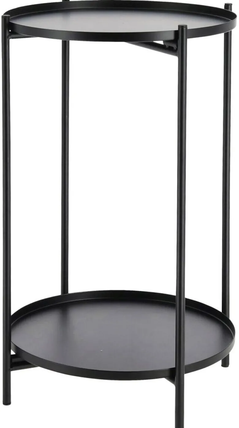 cepewa Beistelltisch schwarz Eisen B/H/L: ca. 28x48x28 cm