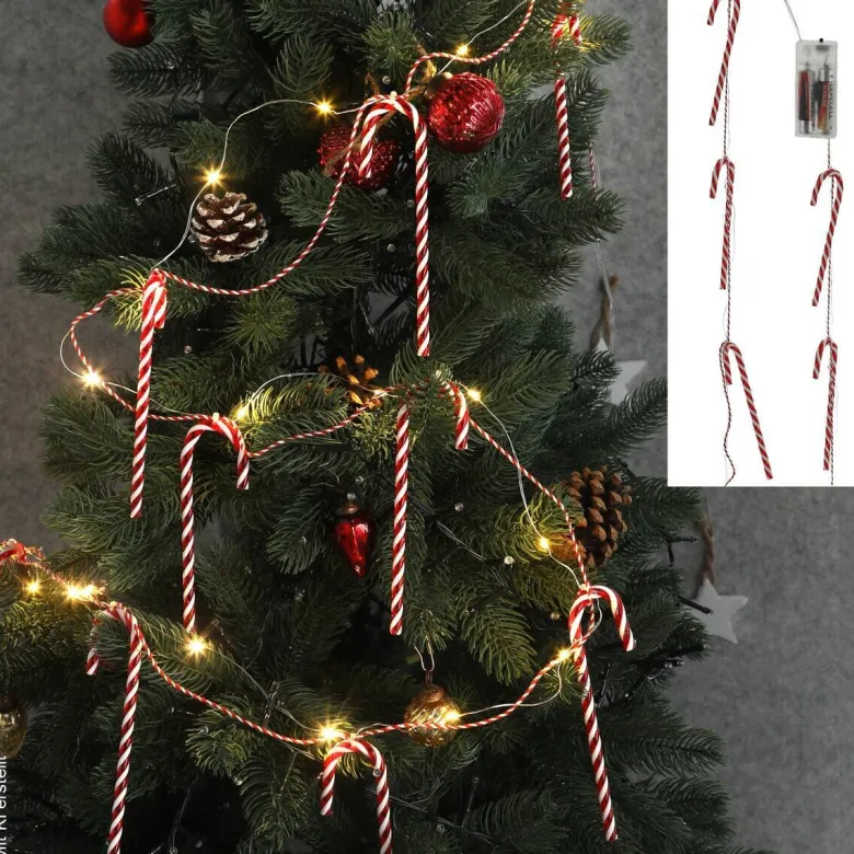 cepewa Lichterkette rot PVC L: ca. 220 cm