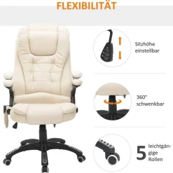 Chefsessel A2-0057 beige PVC Kunstleder