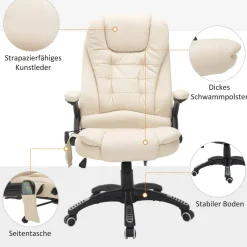 Chefsessel A2-0057 beige PVC Kunstleder