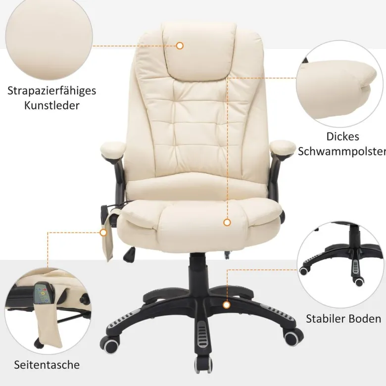 Chefsessel A2-0057 beige PVC Kunstleder