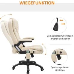 Chefsessel A2-0057 beige PVC Kunstleder