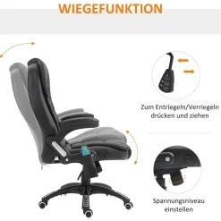 Chefsessel A2-0055 schwarz PVC Kunstleder