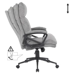 Chefsessel Domi grau Stoff