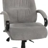 Chefsessel Gale grau schwarz Webstoff Metall