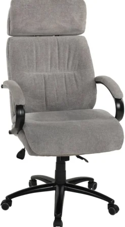 Chefsessel Gale grau schwarz Webstoff Metall