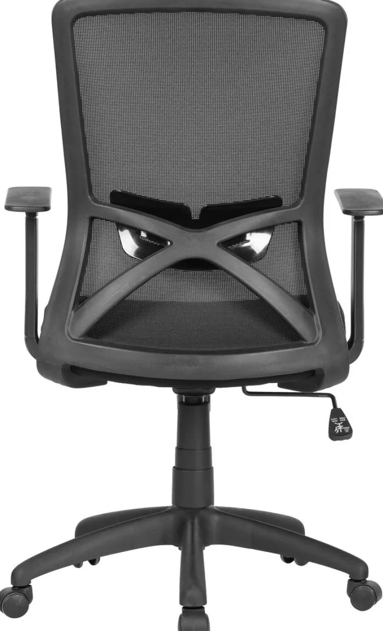 Chefsessel LONG schwarz schwarz schwarz Mesh Webstoff Kunststoff