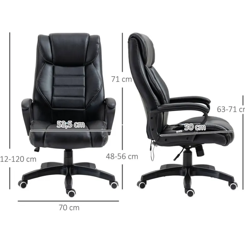 Chefsessel 921-321 schwarz Kunstleder Nylon Kunststoff