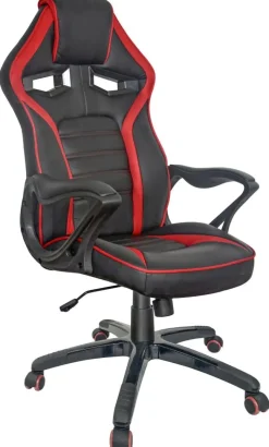 Chefsessel Stage schwarz rot