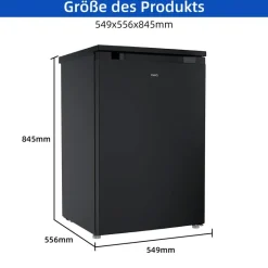 CHiQ Stand-Kühlschrank CKS110CBPO dark Inox B/H/T: ca. 54,9x84,5x55,6 cm