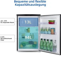CHiQ Stand-Kühlschrank CKS110CBPO dark Inox B/H/T: ca. 54,9x84,5x55,6 cm