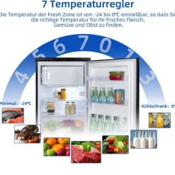 CHiQ Stand-Kühlschrank CKS110CBPO dark Inox B/H/T: ca. 54,9x84,5x55,6 cm