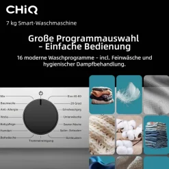 CHiQ Waschmaschine FL70121M3XWGAPO weiß B/H/T: ca. 60x84,7x46,5 cm ca. 70 kg