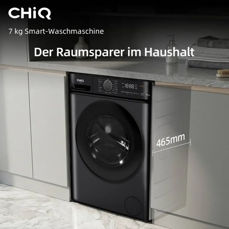 CHiQ Waschmaschine PW73863B schwarz B/H/T: ca. 60x85x46,5 cm ca. 7 kg