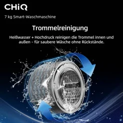 CHiQ Waschmaschine PW73863B schwarz B/H/T: ca. 60x85x46,5 cm ca. 7 kg