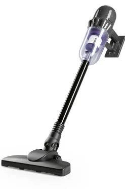 CLEANmaxx Akku-Hand-&-Bodenstaubsauger grau lila B/H/L: ca. 17,5x24,5x36 cm