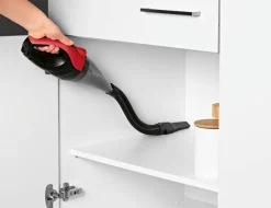 CLEANmaxx Akku-Handstaubsauger rot schwarz B/H/L: ca. 10x12x37 cm