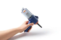 CLEANmaxx Akku-Handstaubsauger blau orange B/H/L: ca. 7x16,5x20 cm