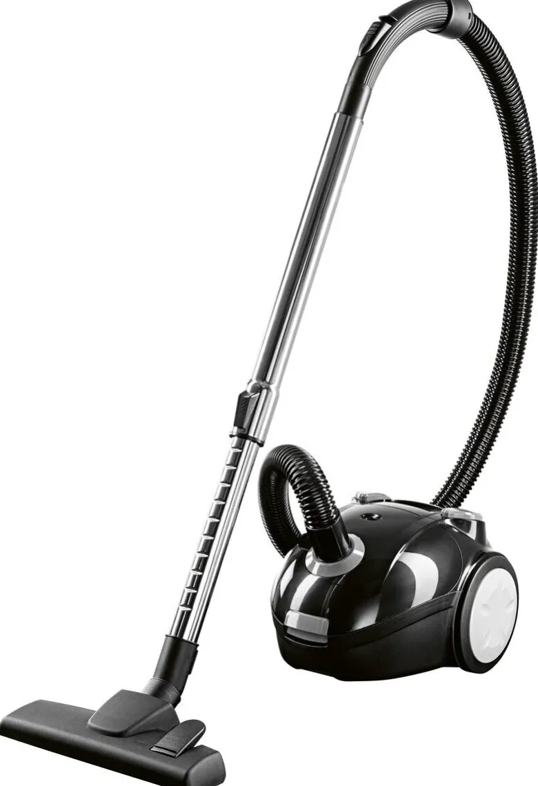CLEANmaxx Beutelstaubsauger schwarz grau B/H/L: ca. 28x28,5x40 cm