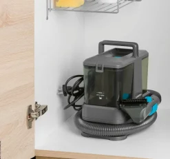 CLEANmaxx Polster -und Teppichreiniger 16382 grau blau Kunststoff B/H/L: ca. 22x27x26 cm