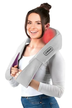 CLEANmaxx Shiatsu-Massagegerät grau lila