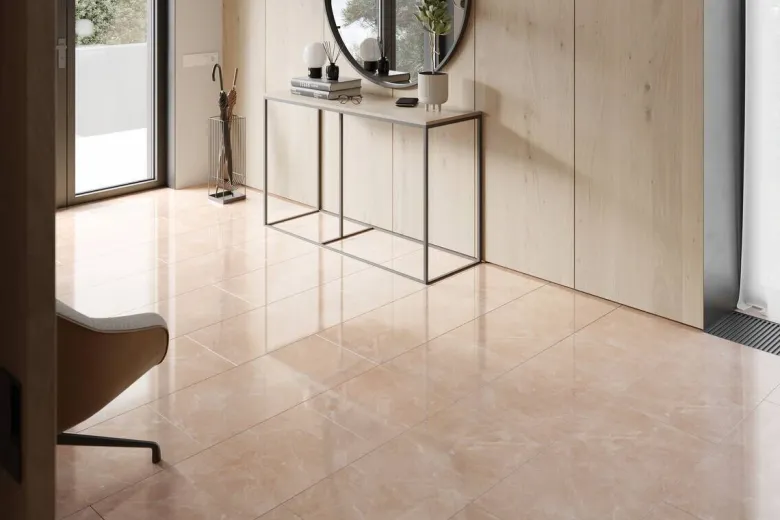 Click-Vinylboden Botticino Hochglanz 1,92 m² im Pak. B/L: ca. 80x40 cm pro Paket